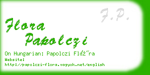 flora papolczi business card